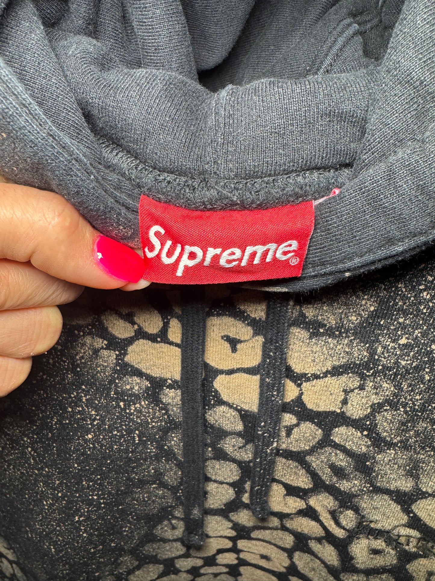 Supreme Bleached Leopard Hooded Sweatshirt
