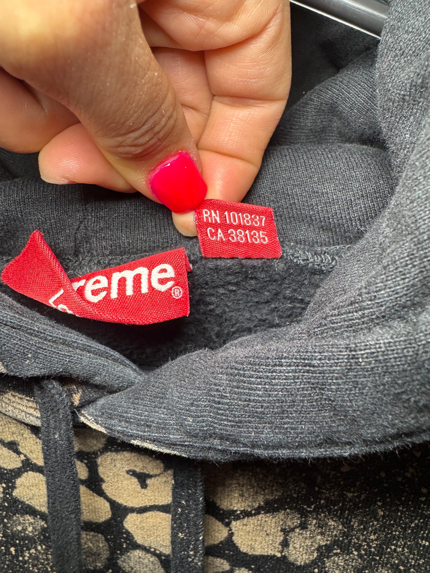 Supreme Bleached Leopard Hooded Sweatshirt