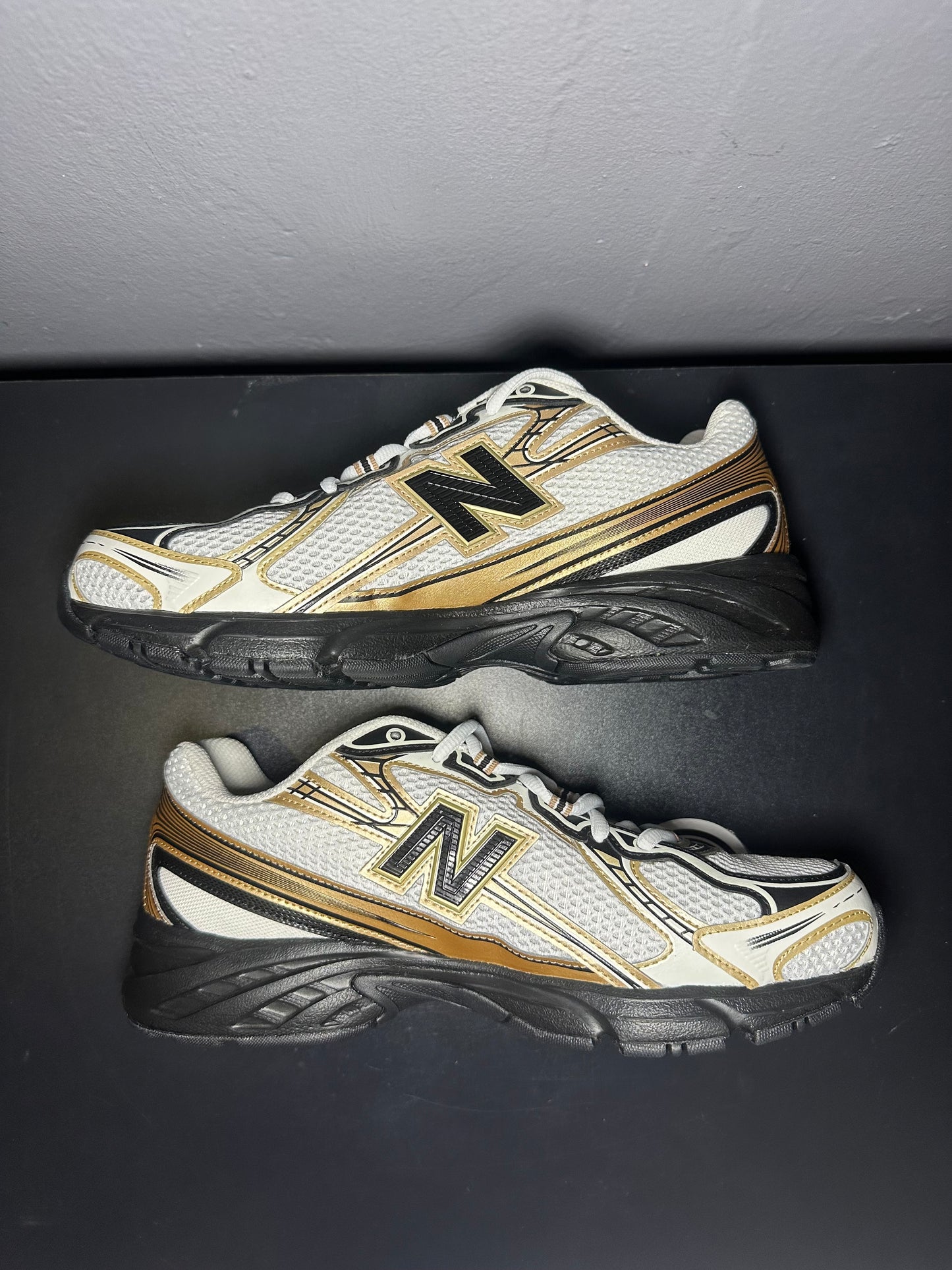 New Balance 740 White Gold Black