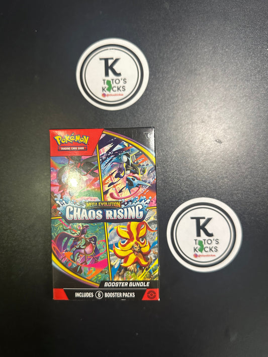 Pokemon TCG: Mega Evolution Chaos Rising Factory Sealed Booster Bundle Card Box 6 packs