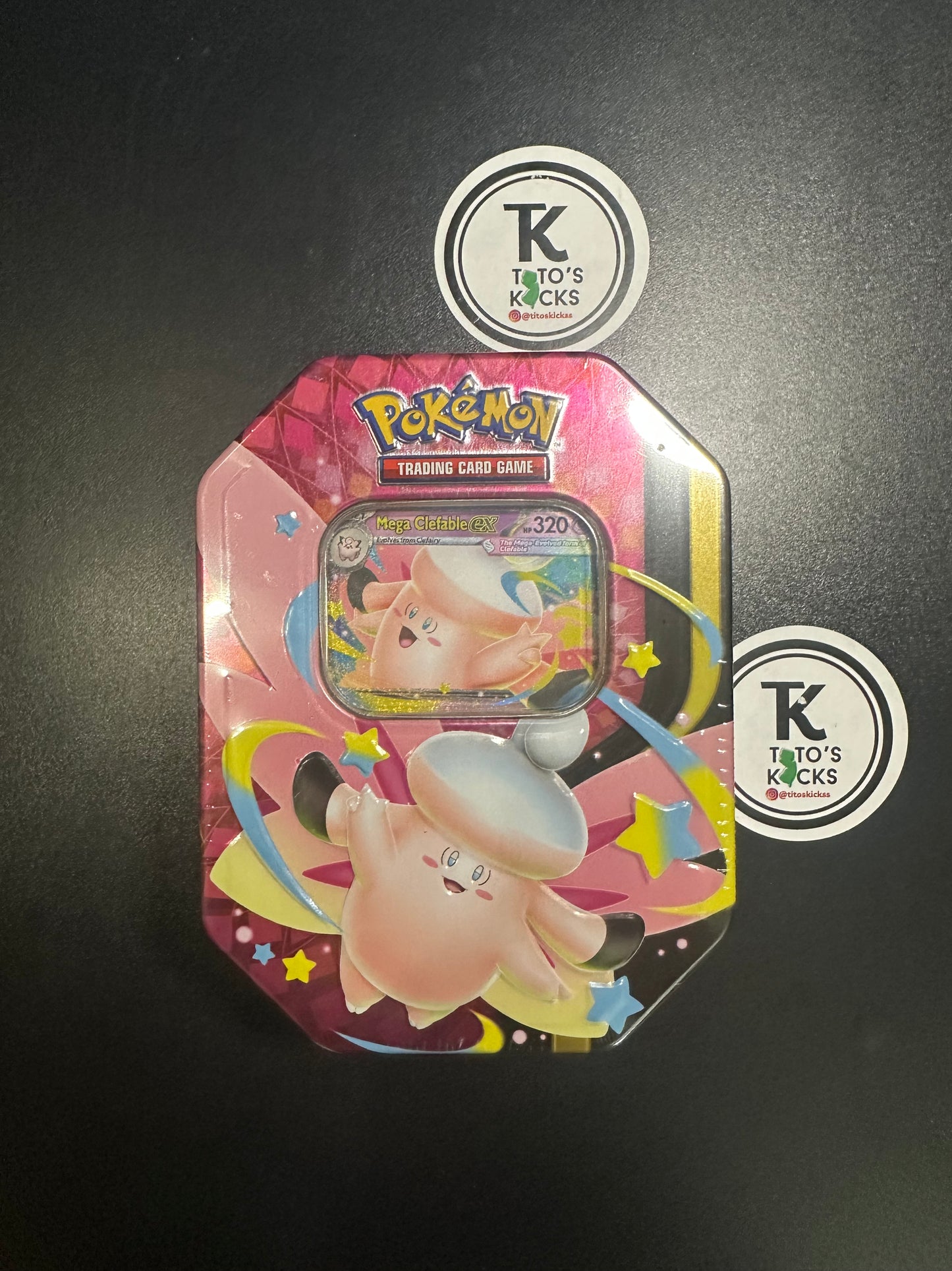 Pokemon TCG Mega Moonlit Clefable EX Tin