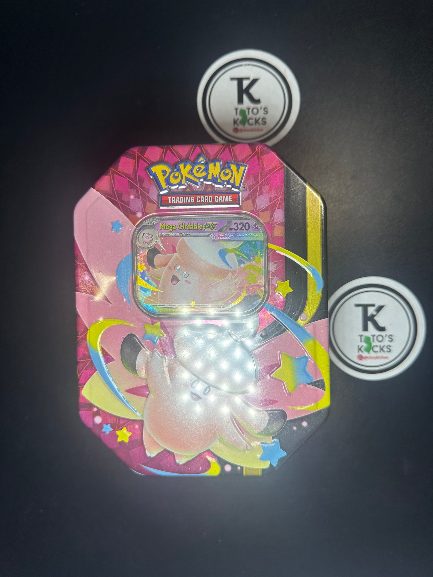 Pokemon TCG Mega Moonlit Clefable EX Tin